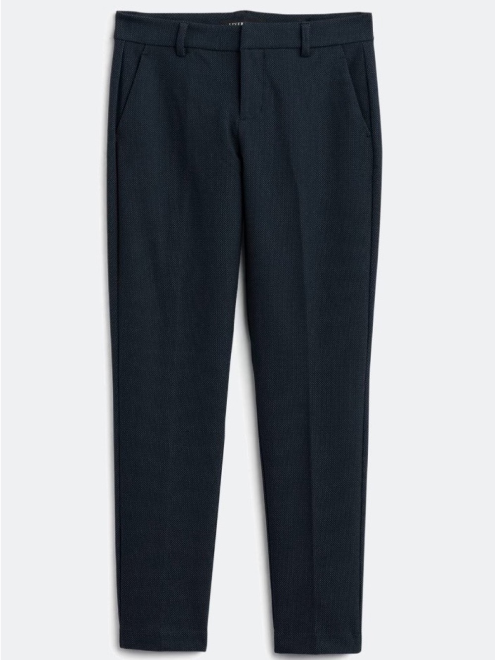 Liverpool Kelsey Slim Dress Knit Pants in Navy Blue with Small Pattern